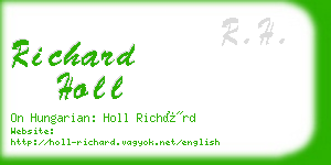 richard holl business card